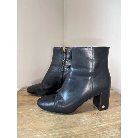 TORY BURCH BROOKE LEATHER ANKLE BOOTS - Picture 6 of 11